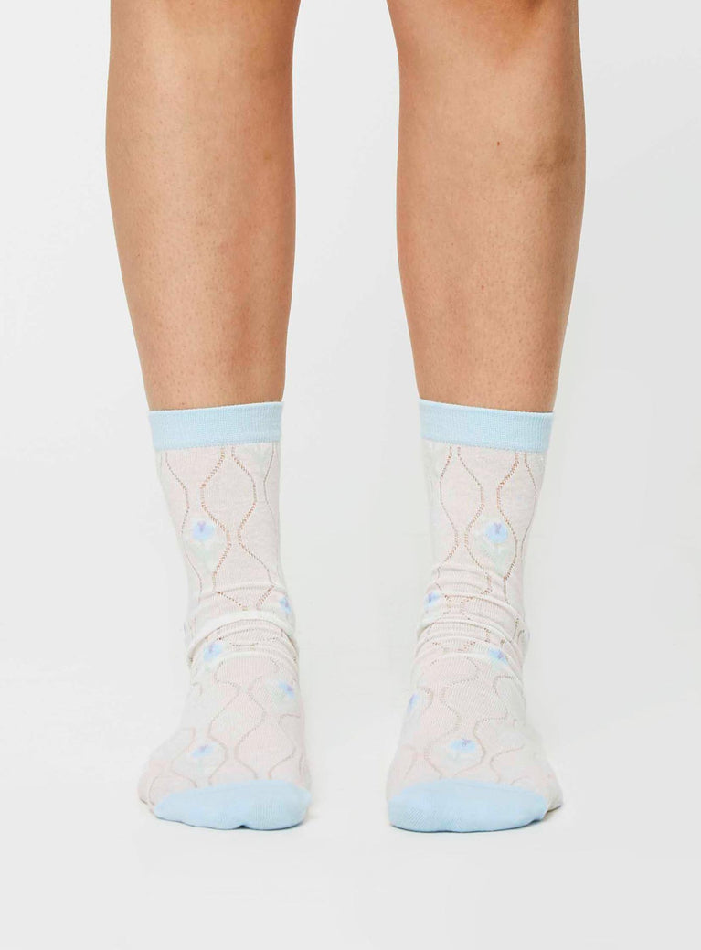 Lorah Socks White