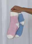 Sock pack Soft knit material Pack of two pairs Hand wash only 