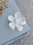 Hair clip Alligator style clip Flower design Matte finish