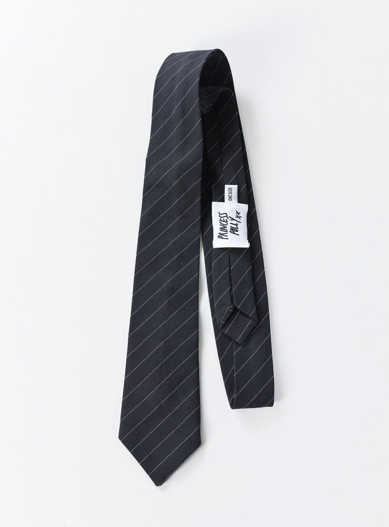 Neck tie  Princess Polly Exclusive 63% polyester 33% rayon 4% elastane Pinstripe print 