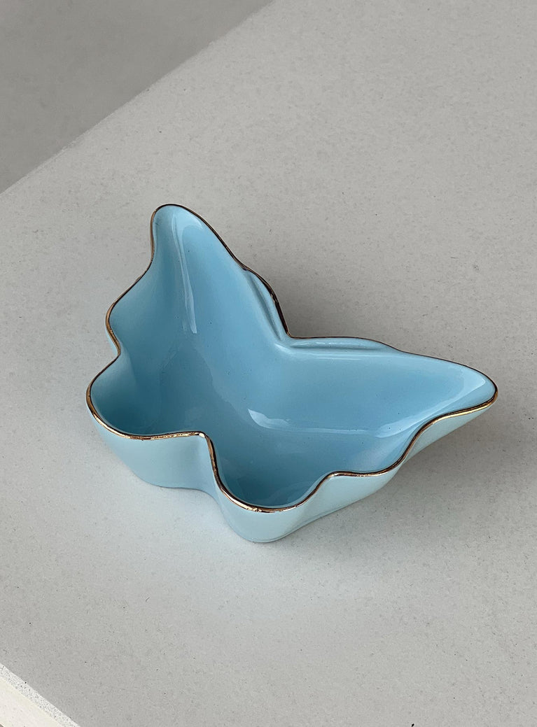 Butterfly Jewelry Dish Blue