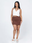 Oscar Mini Skirt Brown Princess Polly  Mini 