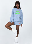 It's A Vibe Crewneck Sweatshirt Light Blue