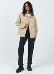 Jacket Waffle material Classic collar Button fastening at front Twin chest pockets Faux hip pocket Silver-toned hardware