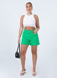 Kathleen Denim Shorts Green