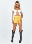 Finula Knit Shorts Yellow