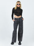 Carlia Mid Rise Jeans Grey