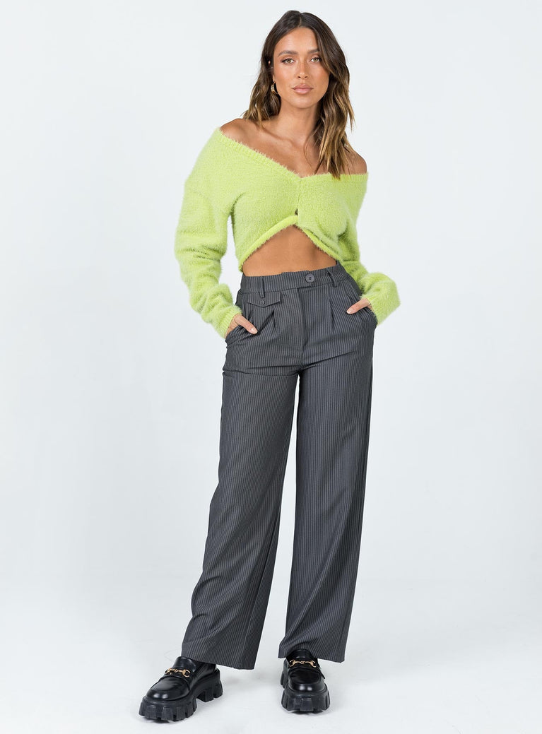 Taite Cropped Sweater Green