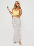 Floral print maxi skirt Mid rise, elasticated waistband