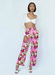 Princess Polly   Floral Field Pants Pink