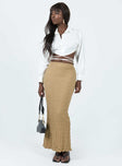 Midi skirt Crinkle material  Elasticated waistband  Invisible zip fastening at side 