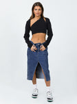 Matching top and bolero Ribbed knit material One shoulder crop