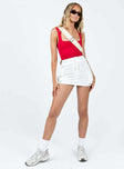 Cargo mini skirt Drawstring at waist Zip & clasp fastening Twin cargo-style hip pockets