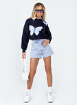 Mia Blake Sweater Blue Princess Polly  Cropped 