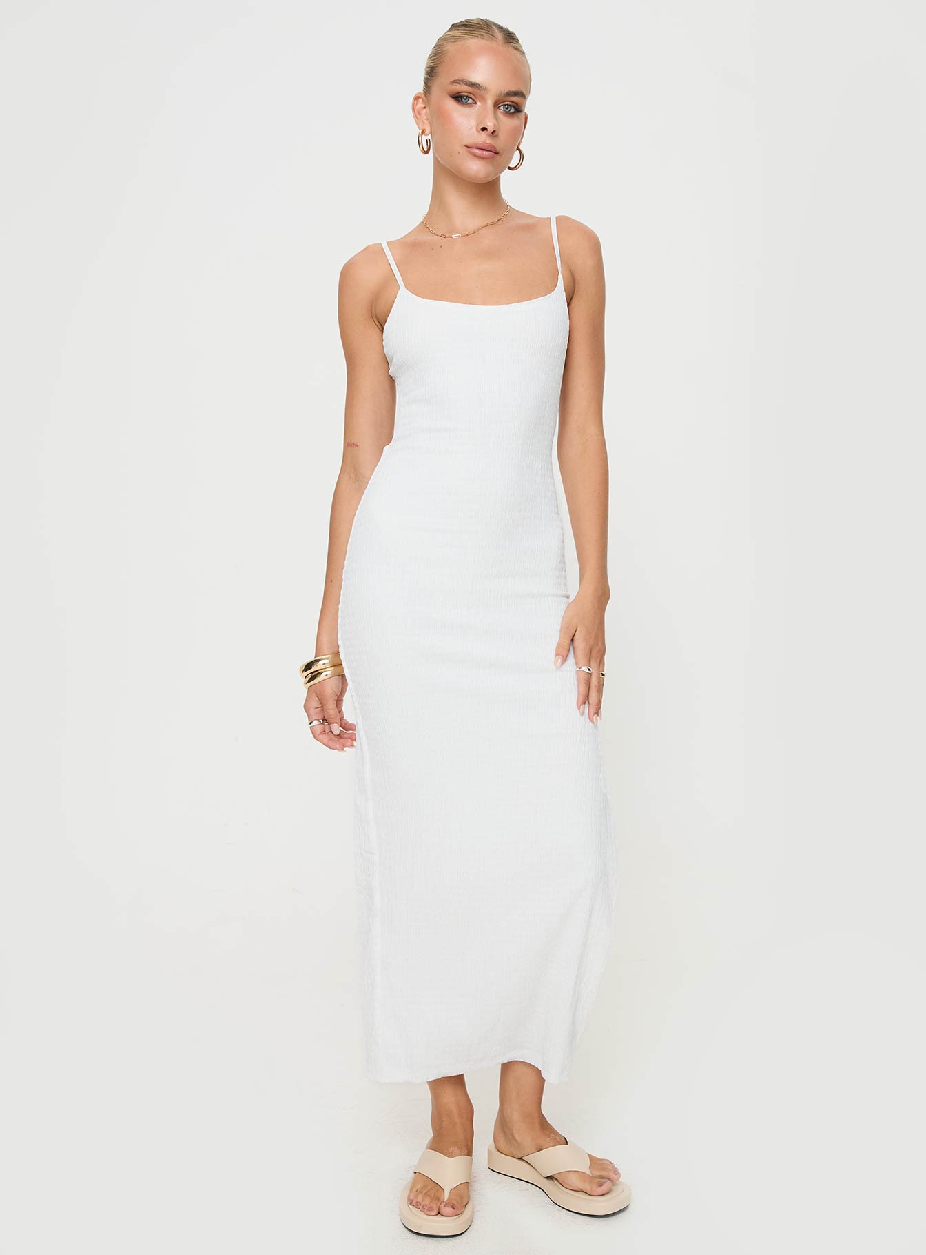 Shop Formal Dress - Elestria Maxi Dress White sixth image