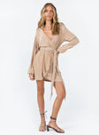 Party Time Mini Dress Beige