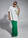 JGR & STN Major League Oversized Tee White / Green