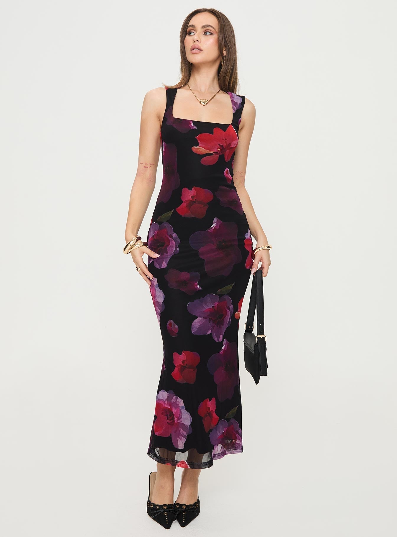 Shop Formal Dress - Eviana Maxi Dress Floral sixth image