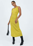 Midi dress Rib knit material Good stretch Unlined  