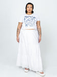 Korban Maxi Skirt White Curve