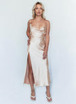 Walk The Line Maxi Dress Champagne