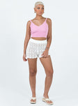 Mahla Knit Shorts White