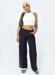 Princess Polly high-rise  Boulevard Low Rise Cargo Pants Navy