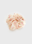 Floral oversized scrunchie, elasticated band