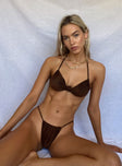 Stella Bikini Top Brown