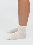 Crew socks Elasticated  Good stretch  OSFM Hand wash only 