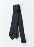 Neck tie  Princess Polly Exclusive 63% polyester 33% rayon 4% elastane Pinstripe print 