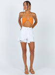 Kathleen Denim Shorts White