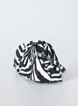 Asner Zebra Crossbody Bag Black / White