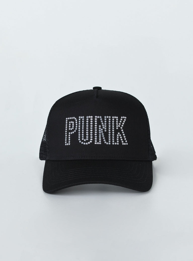 PUNK Trucker Hat Black