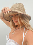 Bucket hat Crochet design Internal drawstring Wired brim Unlined  OSFM 