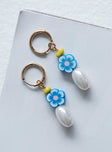 Flower Lane Earrings Gold / Multi