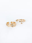 Ring Gold toned Pack of two Lightweight