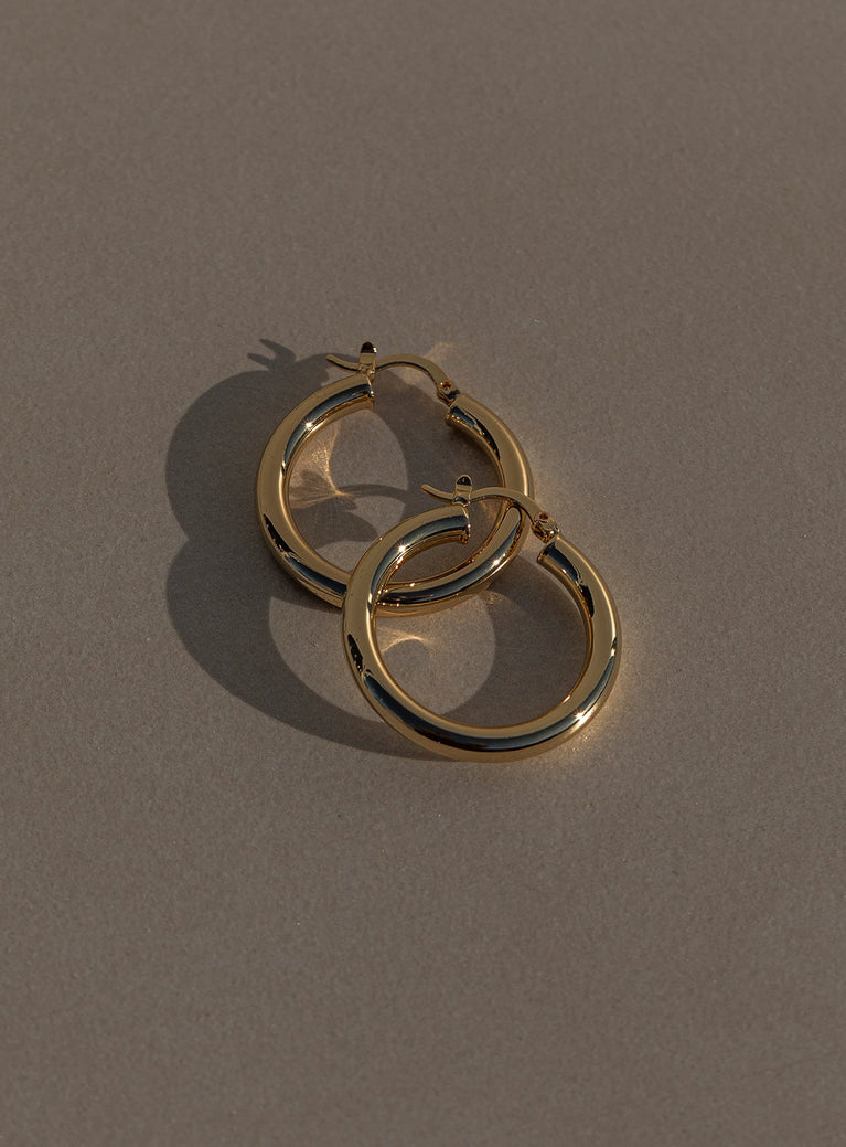 Livingston Gold Plated Hoop Earrings