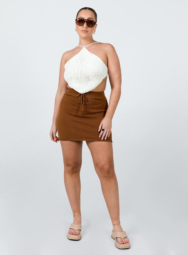 Alice Mini Skirt Brown