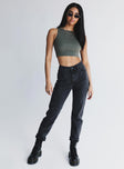 Darlington Crop Top Khaki