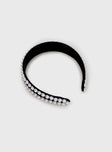 Glitta Pearl Headband Black