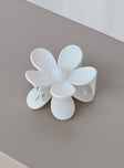 Hair clip Alligator style clip Flower design Matte finish