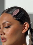 Belsie Hair Clip Pack Pink / Black