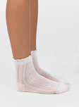 Socks Princess Polly Exclusive Delicate knit material  Ruffled ankle  Good stretch   OSFM