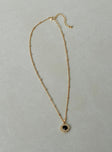 Necklace Gold-toned Lobster clasp fastening Gemstone pendant