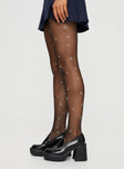 Eito Floral Stockings Black