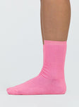 Crew neck Crew sock Ribbed design Good stretch