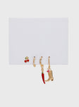 Longest Ride Earring Pack Gold