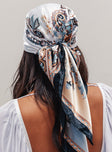 Gemini Satin Scarf Black & White