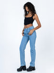 Princess Polly Mid Rise  Hewie Mom Jeans Denim